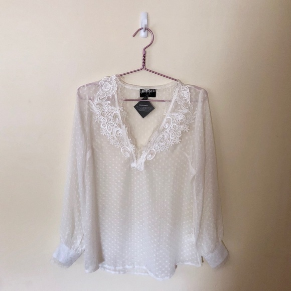 Nasty Gal Tops - Nasty Gal Sheer Blouse